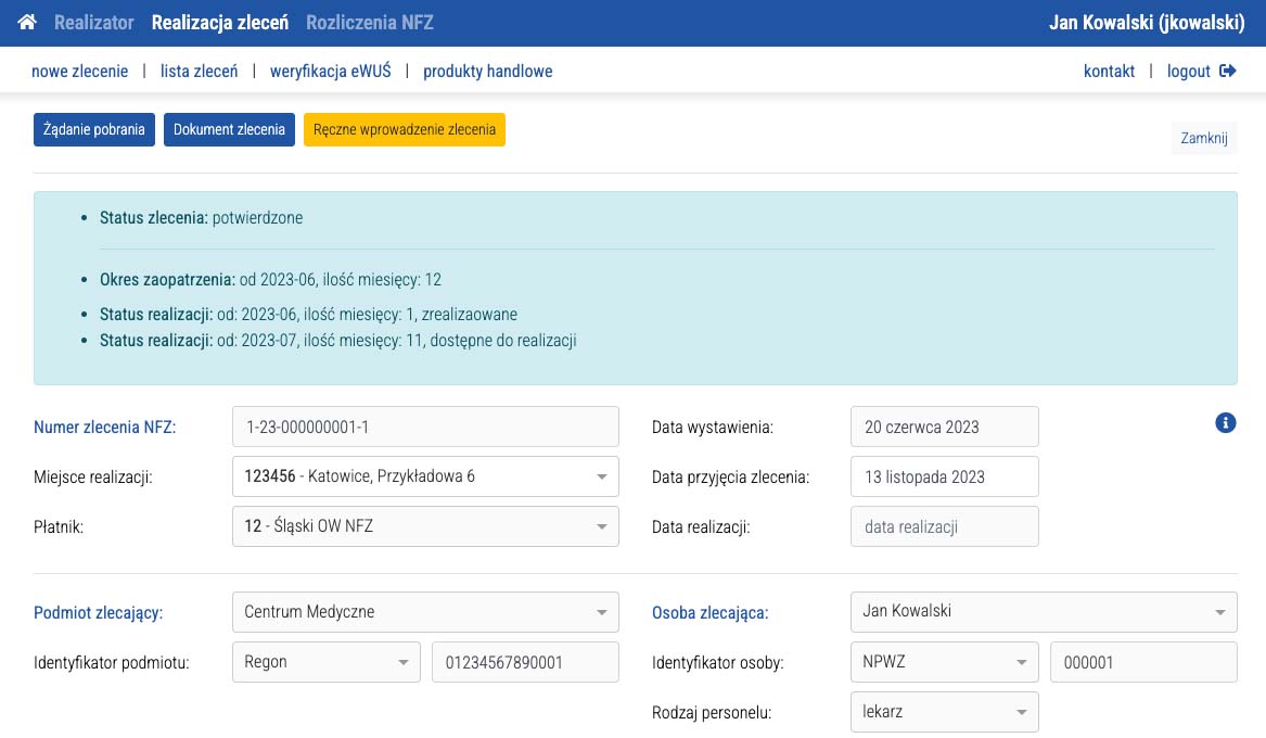ezwm status zlecenia