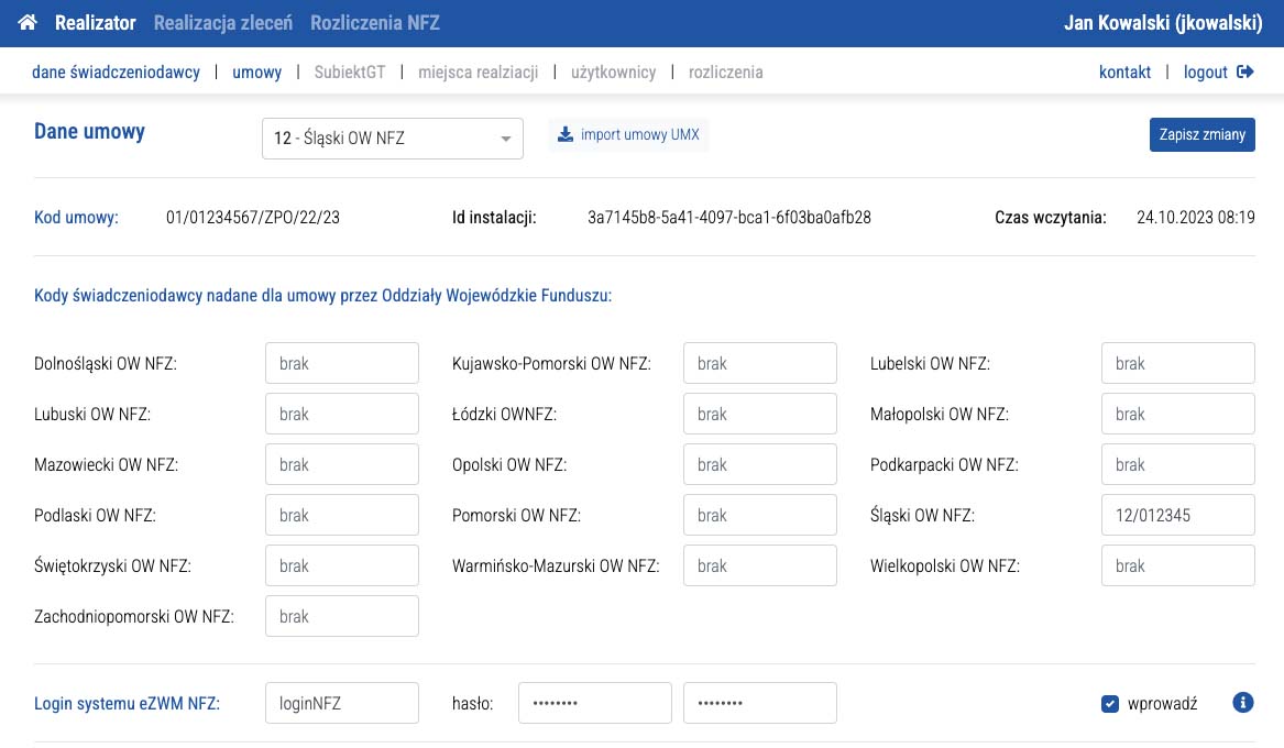 ezwm umowy z Funduszem